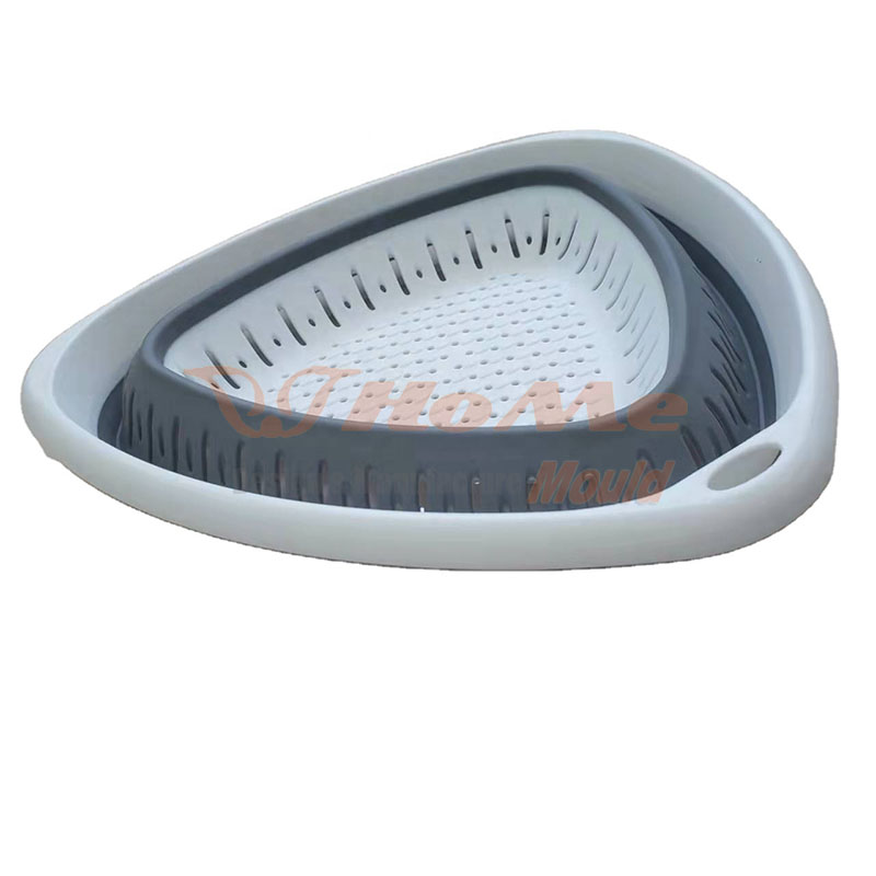 Plastikust sissepritsepesufiltri korv 2 värvi pritsevorm 